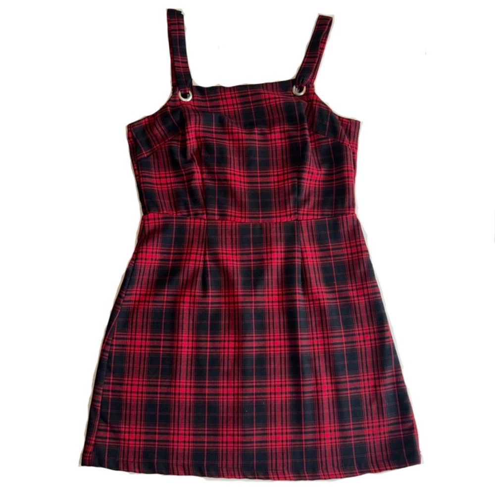 Red and Black Plaid Dress